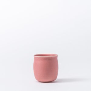 Set of 2 Small Young Rose Tasting Cups - Rounded Ceramic Mini Set
