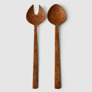 Coconut Palm Wood Salad Server Set