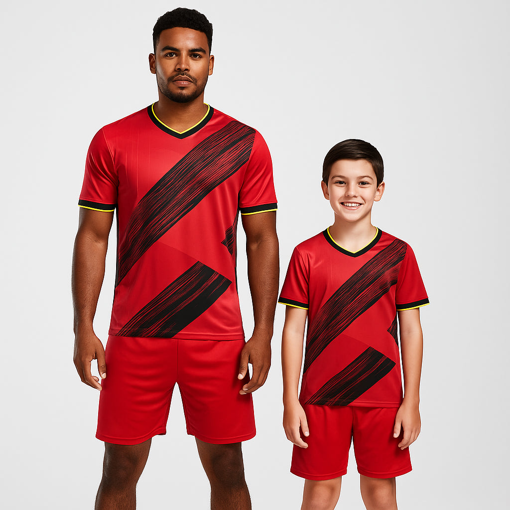 Brussels Red SB Complete Soccer Uniform Kit - Image 4