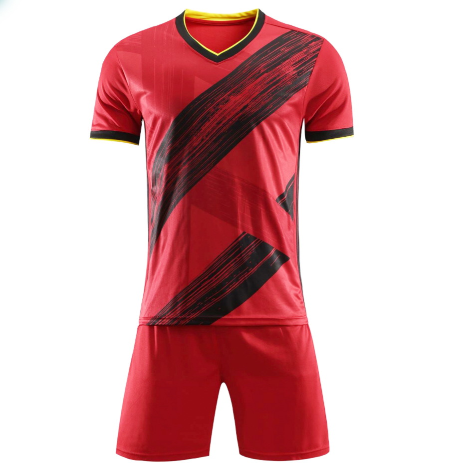 Brussels Red SB Complete Soccer Uniform Kit
