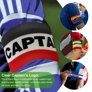 Soccer Armband Outdoor Team Sports Band Adjustable Nylon Elastic Armband for Football Rugby Basketball