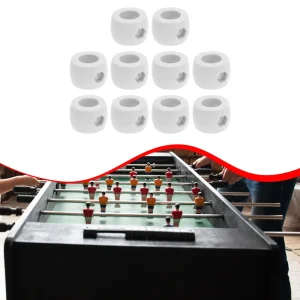 10x Table Football Goal Bar Stop Rings Game Parts Easy Install Plastic Bumper Precision Fit Tabletop Soccer Goal Rod Positioner