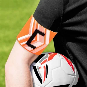 Football Armband Adjustable C Letter Printing Arm Band Elastic Soccer Basketball Play Bands